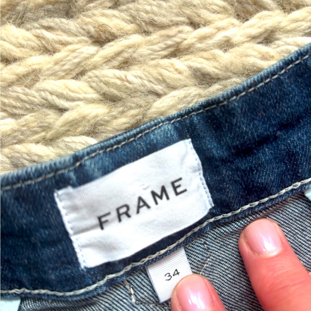Frame Gabriel Cropped Denim WideLeg Jeans